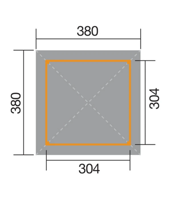 Weka Gartenoase 651 Gr. 3, Ca. B380/H299/T380 Cm 4 Weka Gartenoase 651 Gr. 3, Ca. B380/H299/T380 Cm – Bild 2