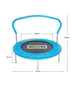 Sportspower Kinder- & Fitnesstrampolin Mit Haltegriff, Ca. Ø91/H81 Cm 16 Sportspower Kinder- & Fitnesstrampolin Mit Haltegriff, Ca. Ø91/H81 Cm -Gartenmöbel Store 2048585 WE BG 001 Trampolinblau