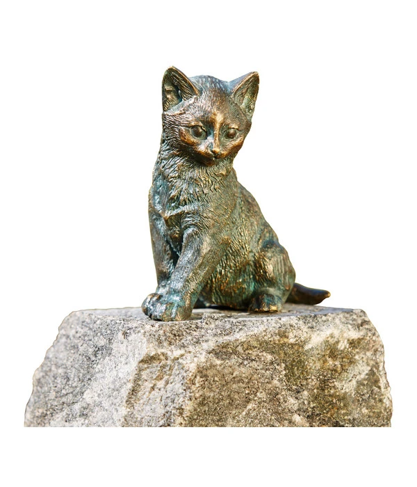 Rottenecker Bronze-Katze Sitzend, 12 X 8 X 13 Cm 3 Rottenecker Bronze-Katze Sitzend, 12 X 8 X 13 Cm