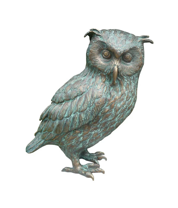 Rottenecker Bronze-Uhu Sitzend, 15 X 30 X 30 Cm 3 Rottenecker Bronze-Uhu Sitzend, 15 X 30 X 30 Cm