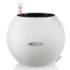 LECHUZA® PURO Color, All-in-One-Set, Rund, Ca. Ø20 Cm -Gartenmöbel Store 2418622 WE FS 001 PuroColor20Weiss