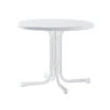 Sieger Klapptisch Boulevard Mecalit-Pro, Ø86/H72 Cm -Gartenmöbel Store 2544740 WE FS 001 KlapptischD86Marmorweiss