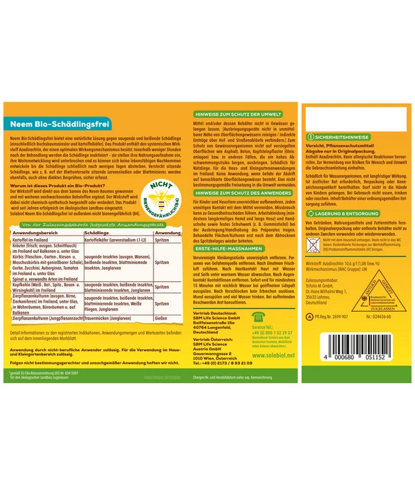 Solabiol® Neem Bio-Schädlingsfrei 4 Solabiol® Neem Bio-Schädlingsfrei – Bild 2
