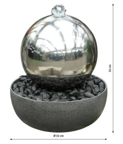 Dehner Edelstahl-Gartenbrunnen Globe, Ca. Ø32/H52 Cm 15 Dehner Edelstahl-Gartenbrunnen Globe, Ca. Ø32/H52 Cm -Gartenmöbel Store 3257623 WE BG 001 EdelstahlGartenbrunnenGlobe