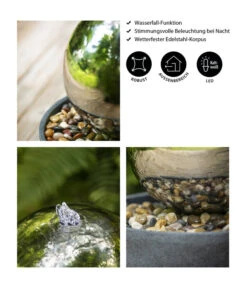 Dehner Edelstahl-Gartenbrunnen Globe, Ca. Ø32/H52 Cm 14 Dehner Edelstahl-Gartenbrunnen Globe, Ca. Ø32/H52 Cm -Gartenmöbel Store 3257623 WE IG 001 DehnerEdelstahlGartenbrunnenGlobe