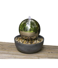 Dehner Edelstahl-Gartenbrunnen Globe, Ca. Ø32/H52 Cm 13 Dehner Edelstahl-Gartenbrunnen Globe, Ca. Ø32/H52 Cm -Gartenmöbel Store 3257623 WE MO 001 EdelstahlGartenbrunnenGlobeNEU