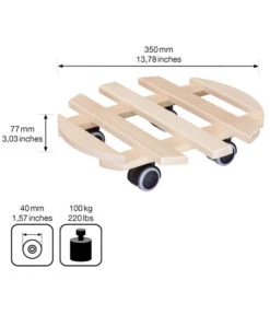 Wagner Multi-Pflanzenroller Rund, Ø 35 Cm -Gartenmöbel Store 3519519 WE BG 003 MULTIROLLER