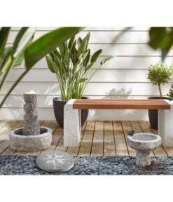 Dehner Granit-Kompassstein, Schwarz/grau, Ca. Ø40/4 Cm -Gartenmöbel Store 3710902 WE MO 002 DehnerGranitKompasssteinschwarzgrau