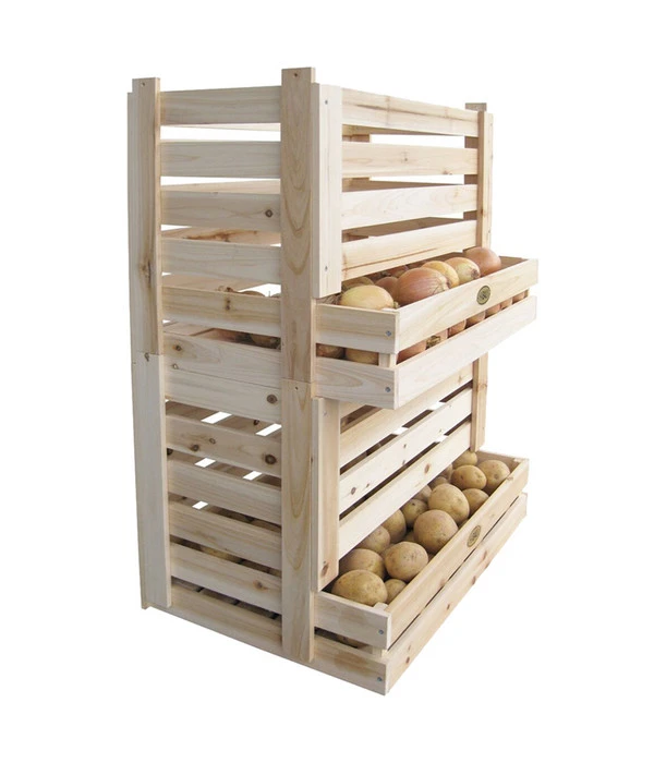 Habau Kartoffel Und Obstkiste, Ca. B58/H42/T38 Cm 4 Habau Kartoffel Und Obstkiste, Ca. B58/H42/T38 Cm – Bild 2