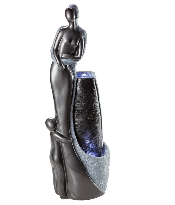 Dehner Polyresin-Gartenbrunnen Family, Ca. B42,5/H120/T27 Cm 4 Dehner Polyresin-Gartenbrunnen Family, Ca. B42,5/H120/T27 Cm – Bild 2