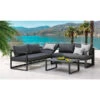 Best Loungegruppe Rhodos, Aluminium, Anthrazit, 3-teilig -Gartenmöbel Store 4109815 WE FS 001 Best3teiligeLoungegruppeRhodosAluminiumAnthrazit