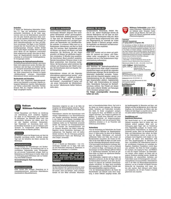 PROTECT HOME Rodicum® Wühlmaus Portionsköder, 250 G 4 PROTECT HOME Rodicum® Wühlmaus Portionsköder, 250 G – Bild 2