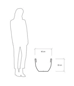 Farmet Kunststoff-Topf-Set Orione, Rund, Grau, 2-teilig -Gartenmöbel Store 4178166 WE DE 004 ORIONERunderPflanzkuebelDurchmesser40cm30cmhochSTEINBEIGE