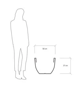 Farmet Kunststoff-Topf-Set Orione, Rund, Grau, 2-teilig -Gartenmöbel Store 4179008 WE DE 004 ORIONERunderPflanzkuebelDurchmesser50cm37cmhochSTEINBEIGE