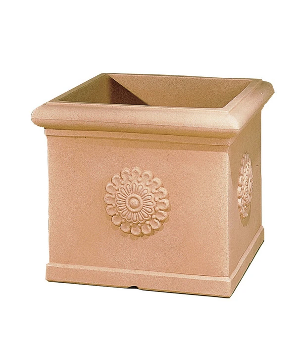 Farmet Kunststoff-Pflanzkübel Festonato, Quadratisch, Terrakotta 3 Farmet Kunststoff-Pflanzkübel Festonato, Quadratisch, Terrakotta