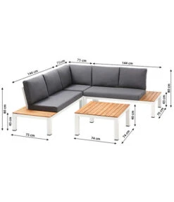 Dehner Aluminium-Lounge Malibu, 2-teilig -Gartenmöbel Store 4209870 WE BG 001 LoungeMalibuNEU
