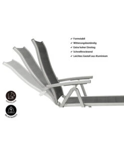 Dehner Gartenliege Chicago, Ca. B70/H72/T180 Cm -Gartenmöbel Store 4210258 WE IG 001 DehnerGartenliegeChicago