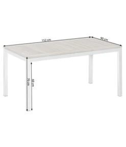 Dehner Gartentisch Toulouse, Ca. B152/H75/T90 Cm -Gartenmöbel Store 4210613 WE FS 002 TischToulouseSkizze