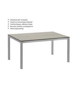 Dehner Premium Esstisch Nantes, Ca. B152/H75/T90 Cm -Gartenmöbel Store 4218210 WE IG 001 DehnerPremiumEsstischNantes