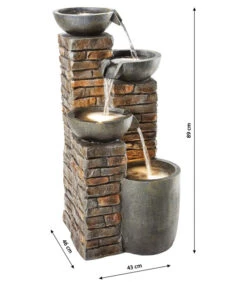 Dehner Polyresin-Gartenbrunnen Piatto, Ca. H89 Cm -Gartenmöbel Store 4277760 WE DE 001 DehnerPolyresinGartenbrunnenPiatto