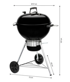 Weber Holzkohle-Kugelgrill Master-Touch GBS E-5750, Ø 57 Cm, Schwarz -Gartenmöbel Store 4287785 WE BG 001 WEBERMasterTouchE5750Holzkohlegrill