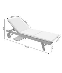 Dehner Rollliege Ravenna, Ca. B70/H89/T200 Cm 22 Dehner Rollliege Ravenna, Ca. B70/H89/T200 Cm -Gartenmöbel Store 4407086 WE BG 001 RollliegeRavenna