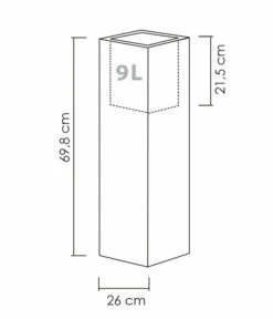 Scheurich Kunststoff-Topf C-Cube High, Quadratisch, Ca. B26/H70/T26 Cm 11 Scheurich Kunststoff-Topf C-Cube High, Quadratisch, Ca. B26/H70/T26 Cm -Gartenmöbel Store 4496501 WE BG 001 ScheurichTopfCCubeHigh