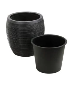 Dehner Polystone-Topf Singapur, Rund, Anthrazit 11 Dehner Polystone-Topf Singapur, Rund, Anthrazit -Gartenmöbel Store 5147558 5147566 5147574 WE DE 002 DehnerPolystonePflanztopfBlumentopf