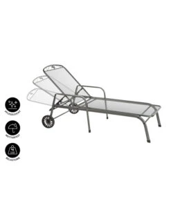 MWH Gartenliege Savoy, Ca. B81/H52/T187 Cm 10 MWH Gartenliege Savoy, Ca. B81/H52/T187 Cm -Gartenmöbel Store 5312897 WE IG 001 MwhGartenliegeSavoyMetLiegeSavoyEGrau