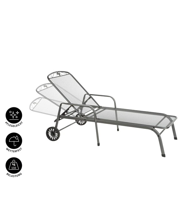 MWH Gartenliege Savoy, Ca. B81/H52/T187 Cm 6 MWH Gartenliege Savoy, Ca. B81/H52/T187 Cm – Bild 4