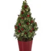 Geschmückter Weihnachtsbaum Antik, Mit Lichterkette, Ca. H70 Cm 1 Geschmückter Weihnachtsbaum Antik, Mit Lichterkette, Ca. H70 Cm -Gartenmöbel Store 6201974 WE FS 001 WeihnachtsbaeumchenAntikrot23cmLED