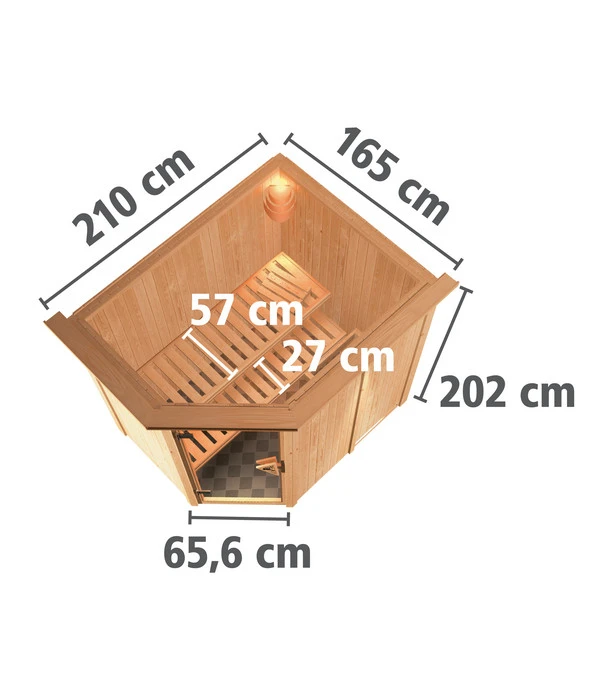 Wolff Finnhaus Innensauna De Luxe Helia, Ca. B210/H202/T165 Cm 6 Wolff Finnhaus Innensauna De Luxe Helia, Ca. B210/H202/T165 Cm – Bild 4