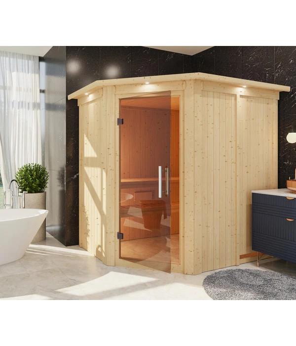 Wolff Finnhaus Innensauna De Luxe Helia, Ca. B210/H202/T165 Cm 4 Wolff Finnhaus Innensauna De Luxe Helia, Ca. B210/H202/T165 Cm – Bild 2