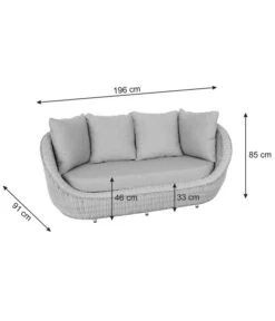 Dehner Lounge Bari, 2-teilig -Gartenmöbel Store 6657381 WE BG 001 DehnerLoungeBari