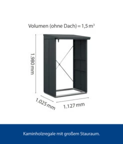 Hörmann Berry-Kaminholzregal Modern -Gartenmöbel Store 6668123 WE BG 001 HoermannKaminholzregal