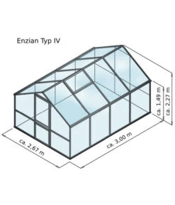 KGT Gewächshaus Enzian IV, Ca. B267/H227/T300 Cm 7 KGT Gewächshaus Enzian IV, Ca. B267/H227/T300 Cm -Gartenmöbel Store 6694814 WE BG 001 KGTGewaechshausEnzianIV