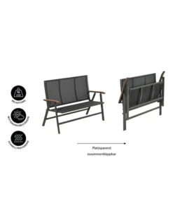 Dehner Klappbank Colmar, 2-Sitzer -Gartenmöbel Store 6701692 WE IG 001 DehnerKlappbankColmar2Sitzer