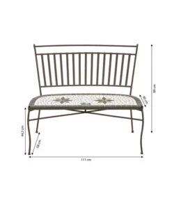 Dehner Mosaikbank Diana, 2-Sitzer -Gartenmöbel Store 6701791 WE IG 001 MosaikbankDiana