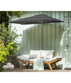 Dehner Balkonschirm Chios, Rechteckig, Ca. B210/T130 Cm -Gartenmöbel Store 6703243 WE MO 001 BalkonschirmChiosDunkelgrauNeu