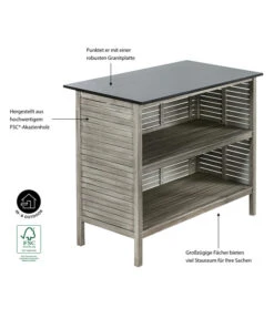Dehner Bartisch Southampton, Ca. B115/H105/T65 Cm 14 Dehner Bartisch Southampton, Ca. B115/H105/T65 Cm -Gartenmöbel Store 6713390 WE IG 001 BarSouthamptonGrauNEU
