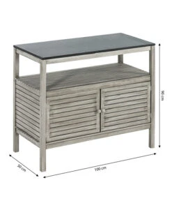 Dehner Doppelschrank Southampton, Ca. B100/H90/T50 Cm -Gartenmöbel Store 6713705 WE BG 001 SchrankSouthampton100Grau
