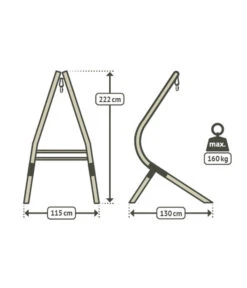 La Siesta Hängesesselgestell Calma Nature -Gartenmöbel Store 6743306 WE FS 003 HMStaenderCalmaNature