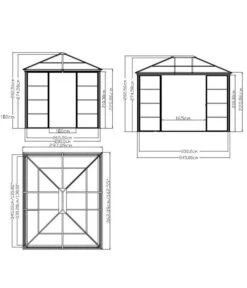 Sojag Pavillon Castel 10x12 22 Sojag Pavillon Castel 10x12 -Gartenmöbel Store 6752752 WE FS 003 PavillonCastel10x12