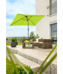 Schneider Sonnenschirm Bilbao, Rechteckig, Ca. B210/T130 Cm -Gartenmöbel Store 6833982 WE MO 001 Bilbao210x130Gruen