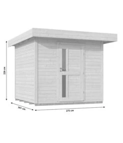 Weka Designhaus 172 Gr. 1, Ca. B275/H226/T341 Cm -Gartenmöbel Store 6854467 WE BG 001 WekaGartenhausSkizze