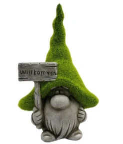 Dehner Polyresin-Zwerg Willkommen, Ca. H30,5 Cm
