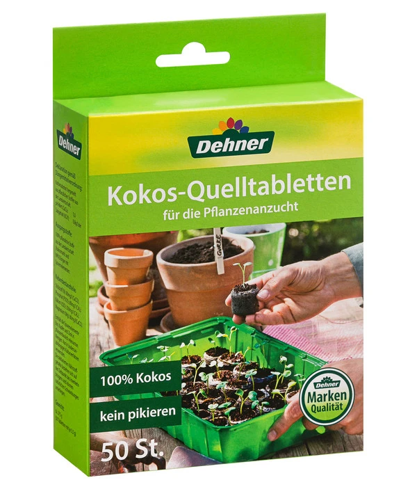 Dehner Kokos-Quelltabletten, 50 Stk. 3 Dehner Kokos-Quelltabletten, 50 Stk.