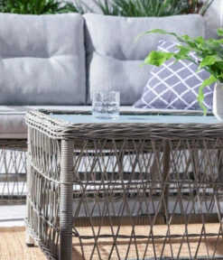 Dehner Geflechtlounge Santos, 4-teilig -Gartenmöbel Store 6875074 WE DE 001 LoungeSantosNEU