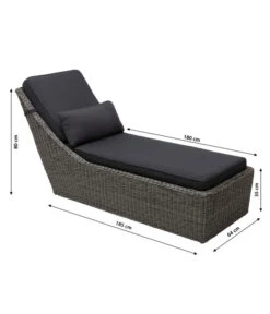 Dehner Sunlounger Toska, Ca. B64/H80/T180 Cm -Gartenmöbel Store 6875744 WE BG 001 LiegeToskaNeu