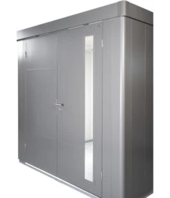 Biohort Gerätehaus Neo 2D, Silber/quarzgrau -Gartenmöbel Store 6885255 WE DE 005 BiohortGeraetehausNeo 1